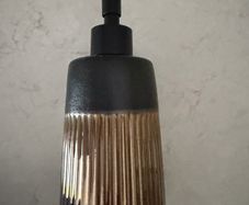 Black & gold soap dispenser