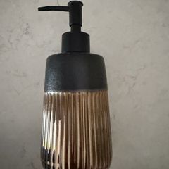 Black & gold soap dispenser
