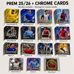 Topps Premier League 25/26 & Chrome Cards - Parallels, Inserts, Bundles
