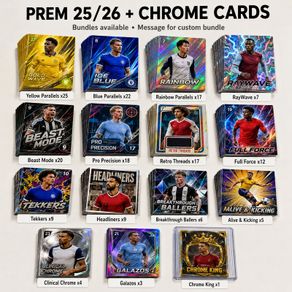 Topps Premier League 25/26 & Chrome Cards - Parallels, Inserts, Bundles