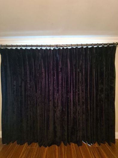 Black velvet curtains