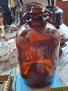 Amber Glass and Clear Glass Demijohn Bottles, Price is for 1 Only,. Postage Available or Collection,