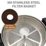 Commercial stainless steel Coffee Urn 16L 110cups Double Wall Stainless steel Large Coffee Maker Image 9