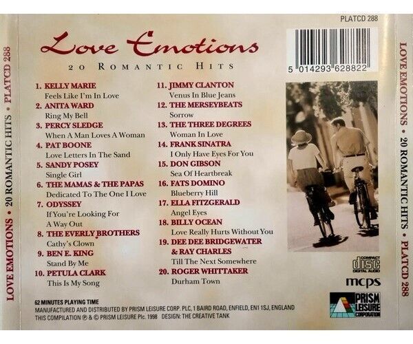 Love Emotions. 20 Romantic Hits. CD. Free Postage!