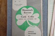 Shamrock Rovers v Cork Celtic  1960 football programme