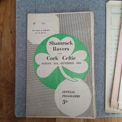 Shamrock Rovers v Cork Celtic  1960 football programme