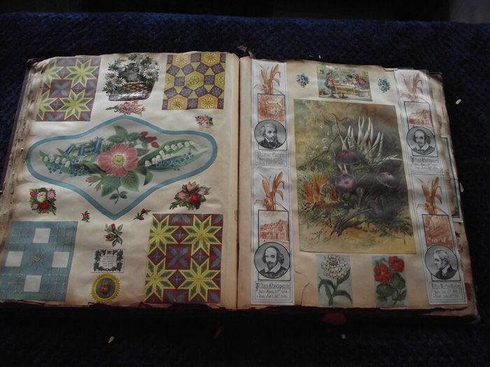Victorian/Edwardian Album of colourful scraps - Circa 1890's/1900's