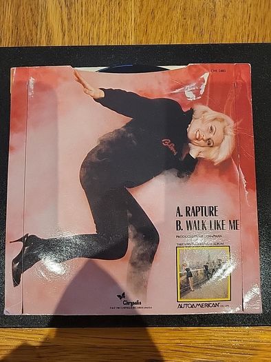 Blondie Rapture 7 Inch Vinyl Single