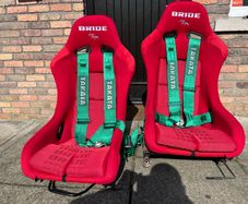 Bride bucket seats and takata harnesses