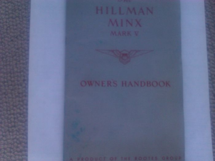 Hillman Minx Mark V. Owners Handbook.