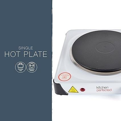 Single Hot Plates With Over Heat Protection Thermostat Temperature Heat Control 1500 Watts
