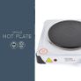 Single Hot Plates With Over Heat Protection Thermostat Temperature Heat Control 1500 Watts Image 2