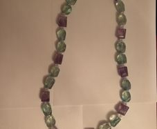 Fluorite & amethyst necklace
