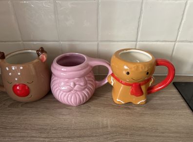 3 Christmas Mugs