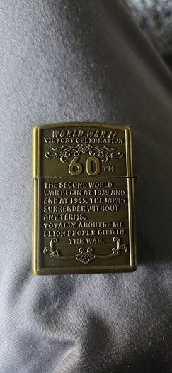 vintage-style brass pocket lighter