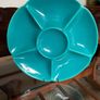 Confetti Serving Dish Teal Green by  Aluminia Royal Copenhagen Denmark 1950s Image 4