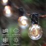 FREE P&P LED Outdoor Festoon Lights Mains Powered, 25FT Globe String Lights with 23pcs E12 Socket, 25Pcs G40 1W Plastic Bulbs Festoon Lights, Waterproof Garden Lights for Outside Patio Backyard Party Image 2