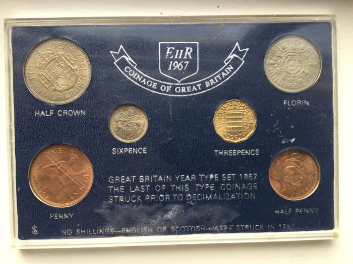 Coins - Cased Set U.K. 1967 Coins.