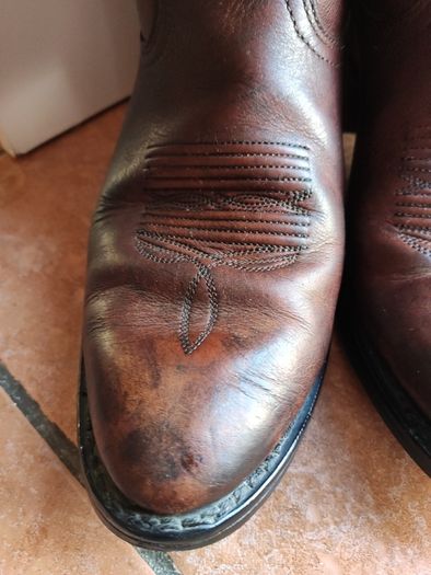 RARE Vintage Harley-Davidson Brown Leather Cowboy Boots Men's Size UK 10