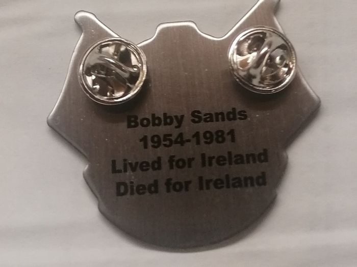 Bobby Sands Irish Republican hunger striker pin badge.