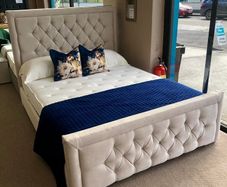 Hilton Double Chesterfield Bed Frame With Mattress Opt