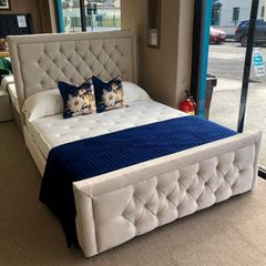 Hilton Double Chesterfield Bed Frame With Mattress Opt