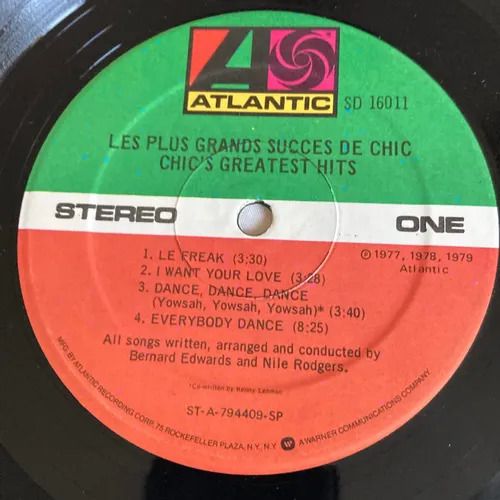 Chic Greatest Hits Vinyl Original Pop Funk Soul Disco