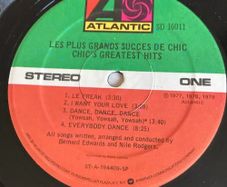 Chic Greatest Hits Vinyl Original Pop Funk Soul Disco