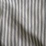 2.3 metres of washed cotton ticking stripe fabric in dove grey Image 6