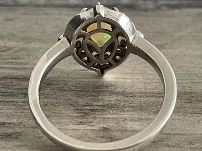 Ethiopian Opal Silver Ring