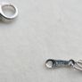 Vintage 18K white Gold Plated Caged Pearl Necklace length 16" - 5,7g Image 8