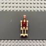 lego Star Wars sw0047 Security Battle Droid minifigure- Dark Red Torso with Tan Insignia, Angled Arms Image 2
