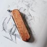 Vintage Victorinox Classic with Custom Wood handle 58mm Swiss Army Knife Keychain tool Image 6