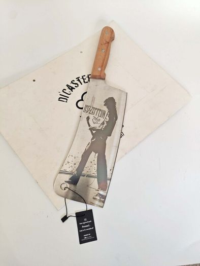Butcher Knife with Led Zeppelin Engraving Rock Legacy & Cutting Po By Di'Casteelwer