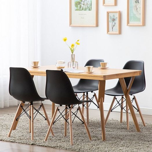 _Free Delivery 4pcs Nordic Dining Chair 4 included