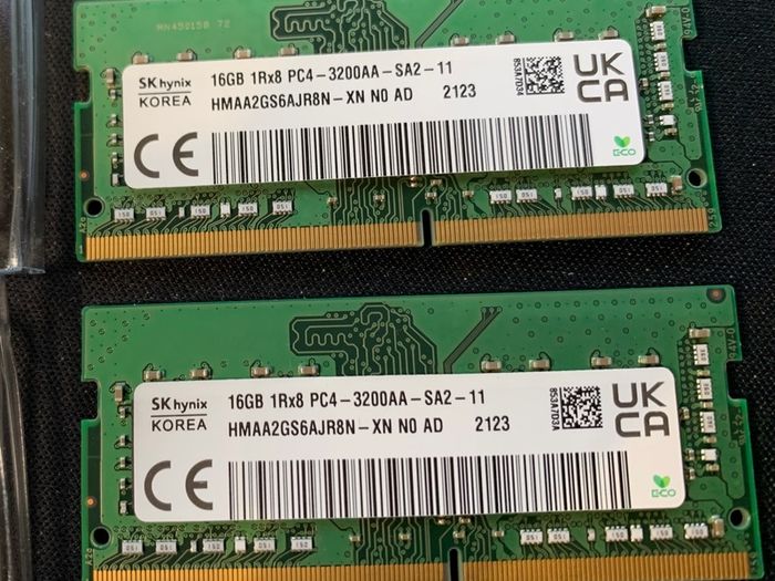 Hynix 32GB (2x16GB) DDR4 3200MhZ PC4-25600 Laptop memory