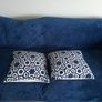 Navy and White Cushions Image 2