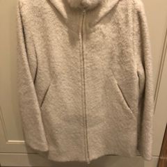 white wool coat with hood