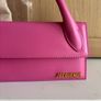 New Jacquemus Le Chiquito Long Pink Leather Top Handle Bag Strap Dust Bag Image 4