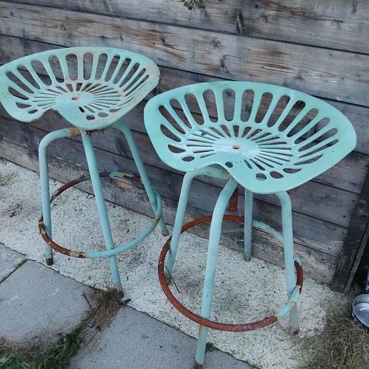 Tractor seat high stools