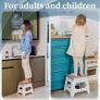 Step Stool  27 cm / 11 in Folding Step Stool for Toddler Kids & Adults - Cute Color for Bathroom, Kitchen & Bedroom - High Folding Step Stool Portable, Non-Slip & Up to 330bs / 250Kg - Mocha Image 4