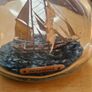 Handmade Brigantine Ship in a Bottle  Unique Maritine Craft Image 2