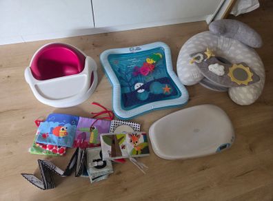 Baby Bundle - mamas and papas floor seats, baby scale, water mat, and sensory toys