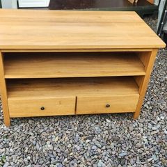 tv stand solid oak