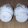 3 antique jugs white with leaves relief & gilt accents Image 2