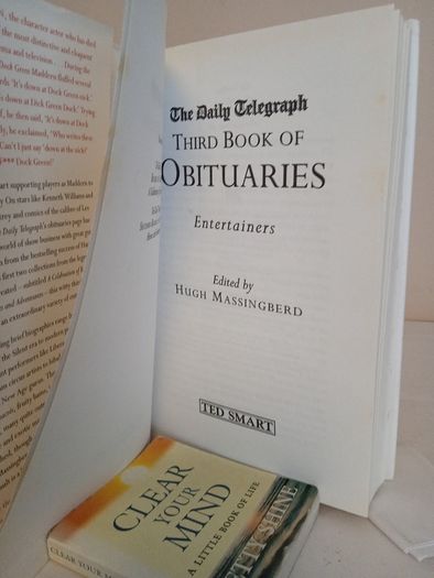 The Daily Telegraph Third Book of Obituaries: Entertainers Edited by Hugh Massingberd (GT388)