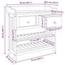 Garden Cabinet Natural 78 x 36.5 x 78cm Solid Acacia Wood Image 4