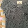 T-shirt Bnwt grey lace front hollister tshirt xsmall Image 3