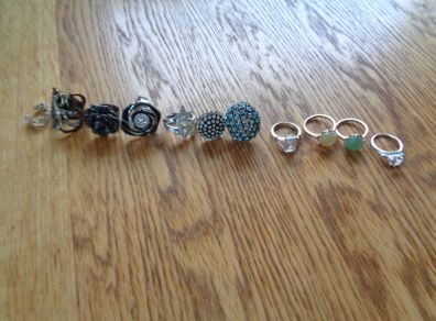 Selection of Costume Rings x 11 for Sale