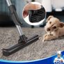 Pet Hair Removal Rubber Broom with Built in Squeegee, 2 in 1 Floor Brush for Carpet, 61 inch Adjustable Handle, includes One Microfiber Cloth Image 4